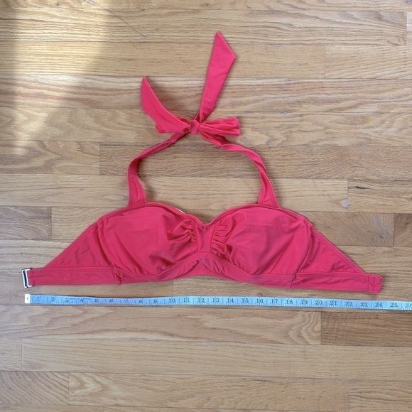 NWOT Athleta Halter Bikini Top Pink/Orange 32D/DD - Picture 7 of 8